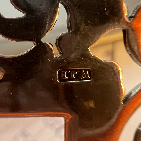 Stunning sterling belt buckle marked W.J.H and 925 silver belt designer buckle - Picture 4 of 6